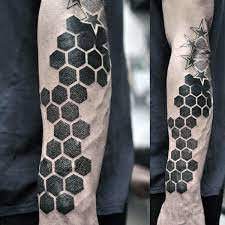 Layers and layers with varying shades: 100 Dotwork Tattoo Designs For Men Intricate Pattern Ink Ideas