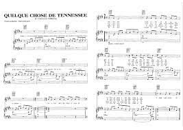 Quelque chose en nous de tennessee. Quelque Chose De Tennessee Johnny Hallyday Partition Sheet Music The Strombolis