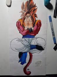 5cm and 3cm materials used: My Drawing Of Super Saiyan 4 Gogeta Collab W Cody Art And Noahdrawsall Dragonballz Amino