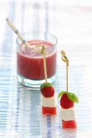 Aperitif Autour De La Pasteque Et De La Framboise Jus Et Des A La Robiola Un Dejeuner De Soleil Aperitif Apero Dinatoire Light Pasteque