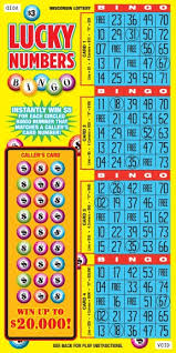 Print 15 bingo cards per page Lucky Numbers Bingo 631 Wisconsin Lottery