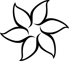 Black Flower Outline Clip Art Vector Online Royalty Free Cakepins Com Flower Outline Flower Template Simple Flower Drawing