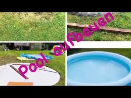 Pool Aufbauen Selber Bauen Untergrund Erstellen Fur 12 Youtube