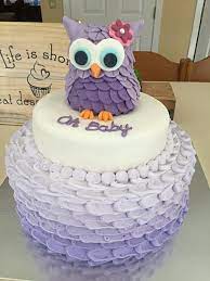 Purple Owl Baby Shower Cake Made This Vanilla Cake With Whipped Vanilla Buttercream Frostin Baby Shower Cakes Girl Owl Baby Shower Owl Baby Shower Theme Girl