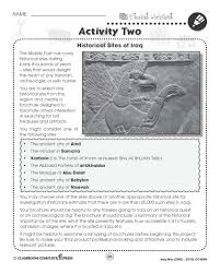 Design A Brochure For One Of The Historical Sites Found In Iraq With This Free Activity From Ccp Interactive Social Studies Military History Historical Sites