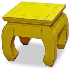 Chow Leg Square Table Asian Side Tables And Accent Tables Asian Furniture Chinese Decor Yellow Table