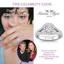 Congratulations To David Foster Katharine Mcphee On Their Recent Engagement Find Your Own Ring With Tha Martin Flyer Engagement Ring Engagement Martin Flyer