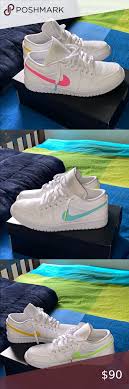Air Jordan 1 Low White Multi Color In 2020 Jordans For Men Air Jordans Jordan 1 Low