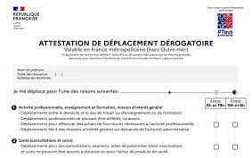 Cela marque le retour de l'attestation de déplacement, dont la nouvelle version est désormais disponible sur le site du ministère de l'intérieur. Ceywnux7lnwtxm