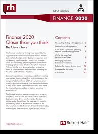 Those with ambitions of being finance managers, or even the cfo one day. 2020 Financial Report And Trends Robert Half