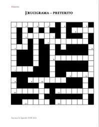 Spanish preterite crossword puzzle answers. Crucigrama Crossword Preterite Tense Preterito By Success In Spanish