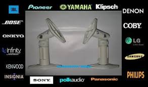 Set 6 Speaker Ceiling Wall Mounting Universal Satellite Speaker Mounts White By Wel 21 35 If You Satellite Speakers Speaker Mounts High Quality Speakers