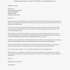 Cover letter for chemical engineering internship. Research Technician Cover Letter Examples