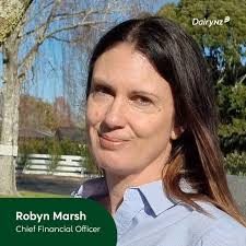 We are thrilled to welcome Robyn Marsh as DairyNZ's Chief Financial Officer  (CFO). Robyn has been a passionate member of Aotearoa's dairy industry for  the last two decades. Robyn grew up on