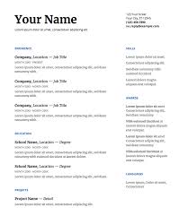 This is another simple resume layout example which is clean and short. 5 Google Docs Resume Templates And How To Use Them The Muse