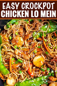 Easy Crockpot Chicken Lo Mein The Chunky Chef