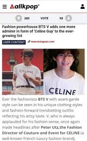 Cari harga dan promo terbaik untuk kaos taehyung bts celine diantara 20 produk. Peter Watts Celine S Fashion Bts Kim Taehyung Facebook