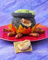 Cheese Ball Cauldron Halloween Themed Party Appetizers Recipe Halloween Themed Appetizers Cheese Ball Halloween Appetizers