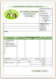 Landscaping Invoice Template 1 Invoice Template Lawn Care Lawn Care Business