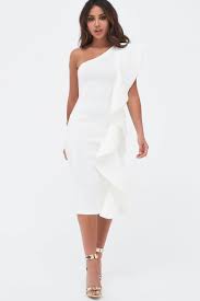 Frill Midi Dress - White - Mus 6 In 2021 Dresses White Midi Dress Midi Dress