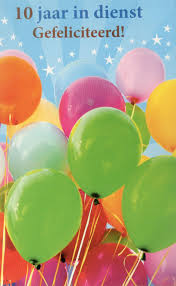 10 Jarig Jubileum Op Werk
