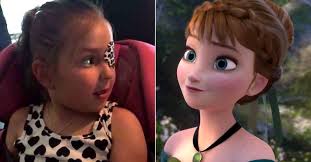 Girl with inoperable brain tumour lights up after call from real-life  Frozen princess