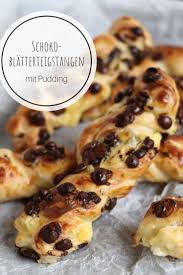Blatterteigstangen Suss Lecker Mit Pudding Und Schokotropfen Lavendelblog Pudding Rezept Blatterteig Rezepte Suss Lecker