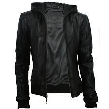Badass D Leather Jacket With Hood Leather Jacket Leather Jackets Women