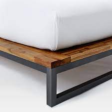 A classic shape for bedrooms of all styles, the curved upholstered platform bed takes on a sophisticated look when covered in upholstery fabric. Logan Industrial Platform Bed Natural Industrial Platform Beds Wood Platform Bed Bed Furniture