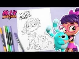 Shopkins strawberry kiss coloring using markers coloring pages. Coloring Abby Hatcher Bozzly And Teeny Terry Learn Coloring With Abby Hatcher