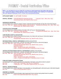 resume format for dental free resume