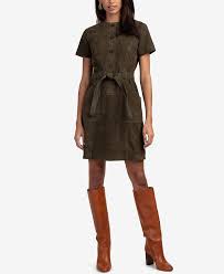 Trina Turk Penny Belted Suede Mini Dress Reviews Dresses Women Macy S