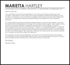 Commercial Analyst Cover Letter Sample Cover Letter Templates Examples