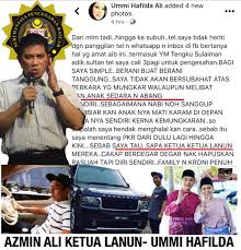 Azmin ali optimis hubungan diperkukuh. Ummi Hafilda Dan Azwan Ali Nekad Tumbangkan Abangnya Mb Selangor Kes Rasuah Anak Saudara