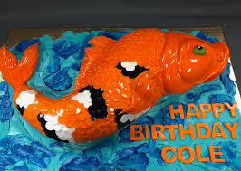 Baby shower boy theme nautical sailboats 43+ ideas. 2d Koi Fish Birthday Cake Skazka Desserts Bakery Nj Custom Birthday Cakes Cupcakes Shop