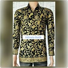 Model Batik Pria Hitam Gold Batik Model Pria