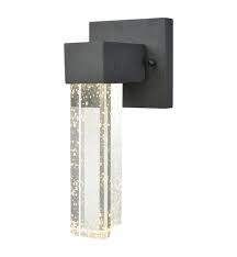 Dome clear glass wall hanging light industrial single bulb dining room sconce lamp in chrome. Elk Lighting 45275 Led Emode 1 Light 4 Integrated Led Clear Bubble Crystal Glass Outdoor Wall Sconce In Matte Black