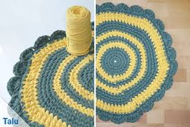 Runden teppich häkeln , riesenmaschen sind der neueste trend! Teppich Hakeln Anleitung Runder Teppich Aus Textilgarn Talu De