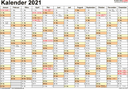 Kalenderwochen und gesetzliche feiertage sind in jedem der drei farbschemen markiert. Kalender 2021 Zum Ausdrucken Als Pdf 19 Vorlagen Kostenlos