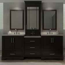 We love the trough sink variation, which turns most of your front counterspace into a long sink. Ariel M085d Esp Stafford 84 Double Sink Bathroom Vanity Set Qualitybath Com