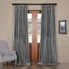 Exclusive Fabrics Furnishings Off White Blackout Extra Wide Vintage Textured Faux Dupioni Curtain 100 In W X 108 In 2020 Panel Curtains Half Price Drapes Curtains