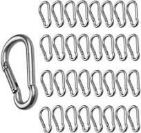 CertBuy 50pcs 2 Inch Stainless Steel Spring Snap Hook, 304 Stainless Steel  Carabiner Clip Keychain Heavy Duty Quick Link Hook for Camping Fishing ...
