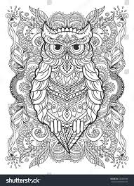 Ornament Owl Vector Beautiful Illustration Owl For Design Print Clothing Stickers Tattoos Adult Coloring Bo Owl Coloring Pages Coloring Books Owl Patterns