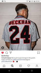We have almost everything on ebay. Memphis Depay Paying Homage To Beckham On His Birthday In Our 96 97 Away Kit Reddevils