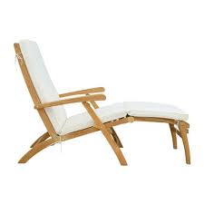 chaise longue en teck massif maisons du monde sun lounger outdoor porch furniture porch furniture