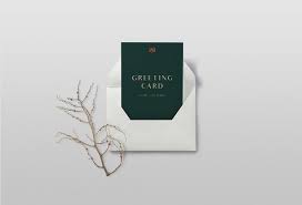 Square, rounded rectangle, cutout, letterpressed, painted edge, standard, premium etc. Free Greeting Card Mockup Free Design Resources