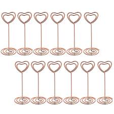 12 Pcs Heart Shape Photo Holder Stands Table Number Holders Place Card Paper Cli Heart Shaped Table Numbers Table Number Holders Wedding Table Number Holders