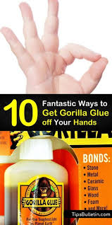 An easier method for removing gorilla glue from skin is placing your hand warm soapy water. 10 Fantastic Ways To Get Gorilla Glue Off Your Hands