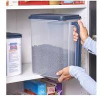 Mainstays Bulk Canister Holds 46 Cups - Dark Gray Lid and Handle, Food  Storage Container (1 Each) 11.55" x 7.8" x 13.25", Designed to Help with  Pantry ...