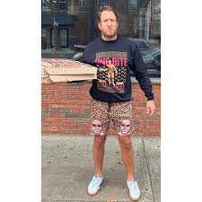 The founder embarked on making tropical shirts in bali after quitting his job in new york city. Kenny Flowers X El Pres Swim Trunks One Bite Shorts Clothing Merch Barstool Sports